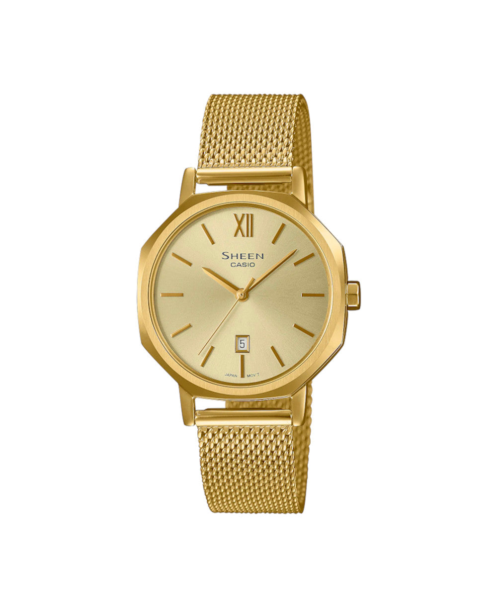 RELOJ PARA MUJER CASIO SHEEN SHE-4554GM-9AUDF -AMARILLO