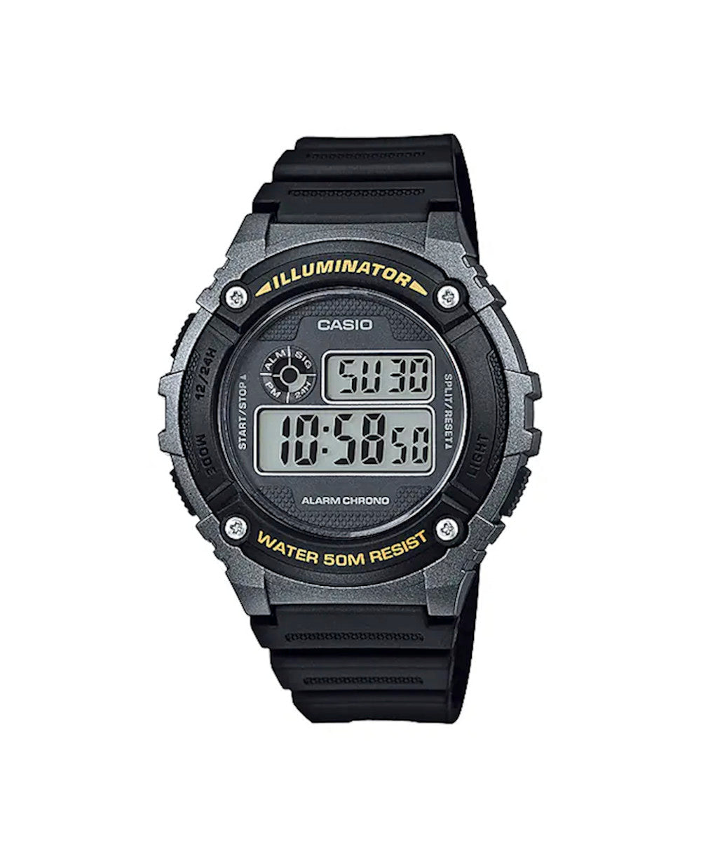 RELOJ CASIO W-216H-1BVDF -NEGRO