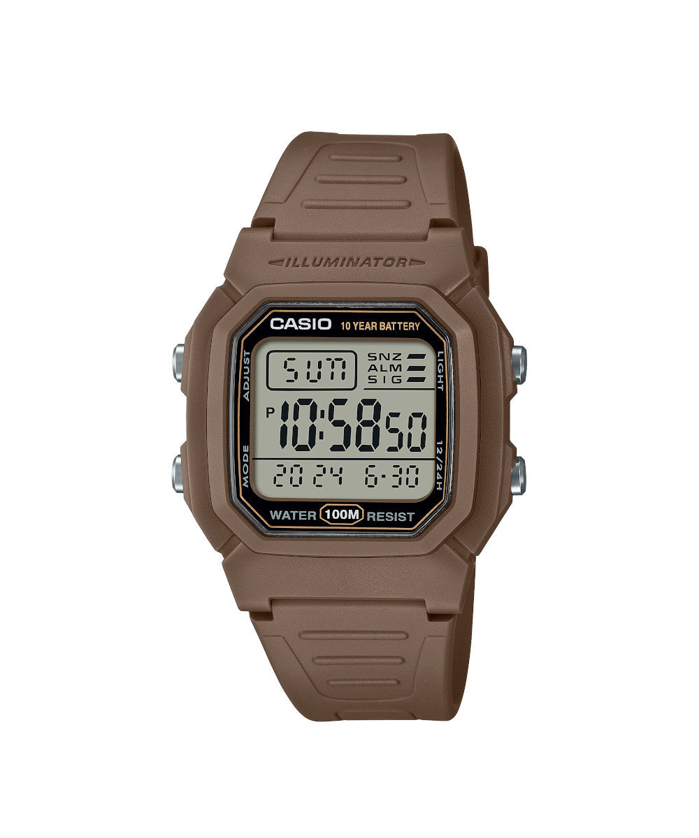 RELOJ CASIO W-800H-5AVDF -CAFÉ