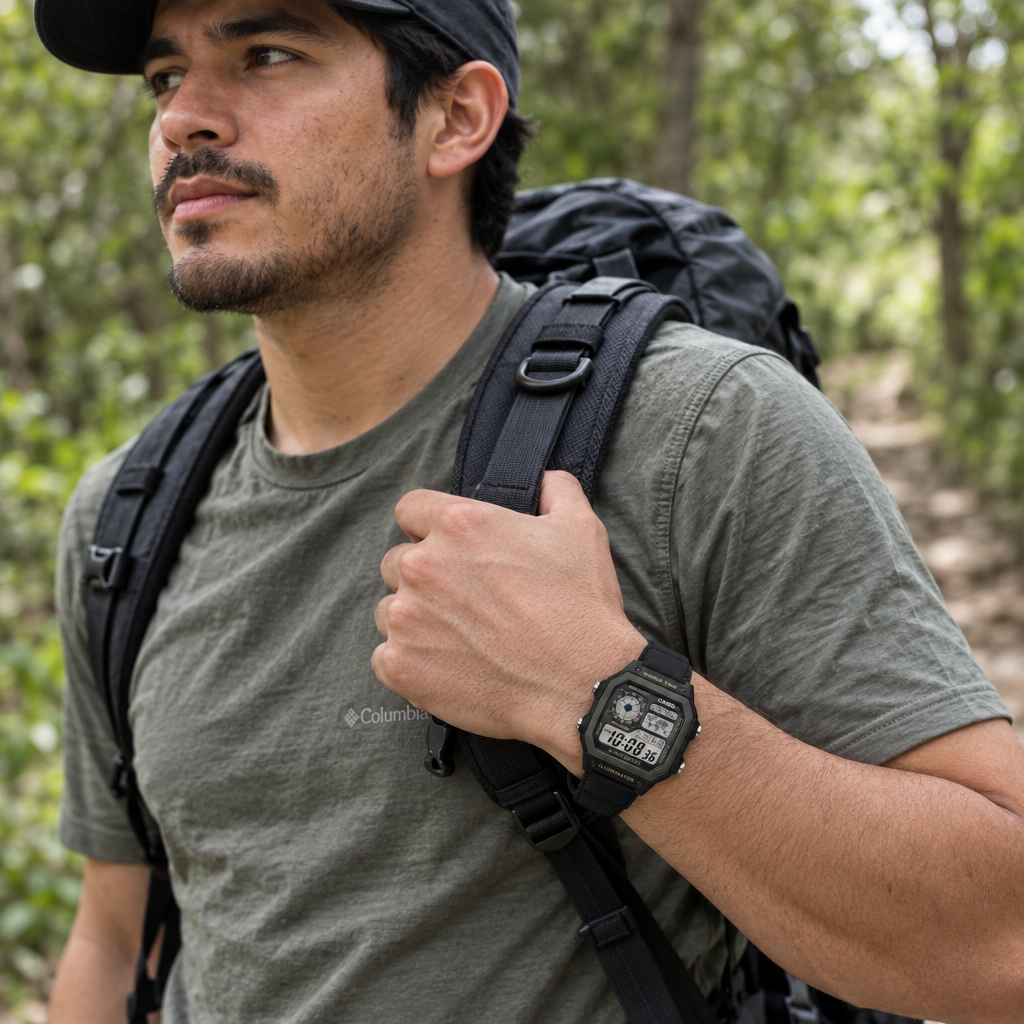 AE-1200WHB-1BVDF en una caminata