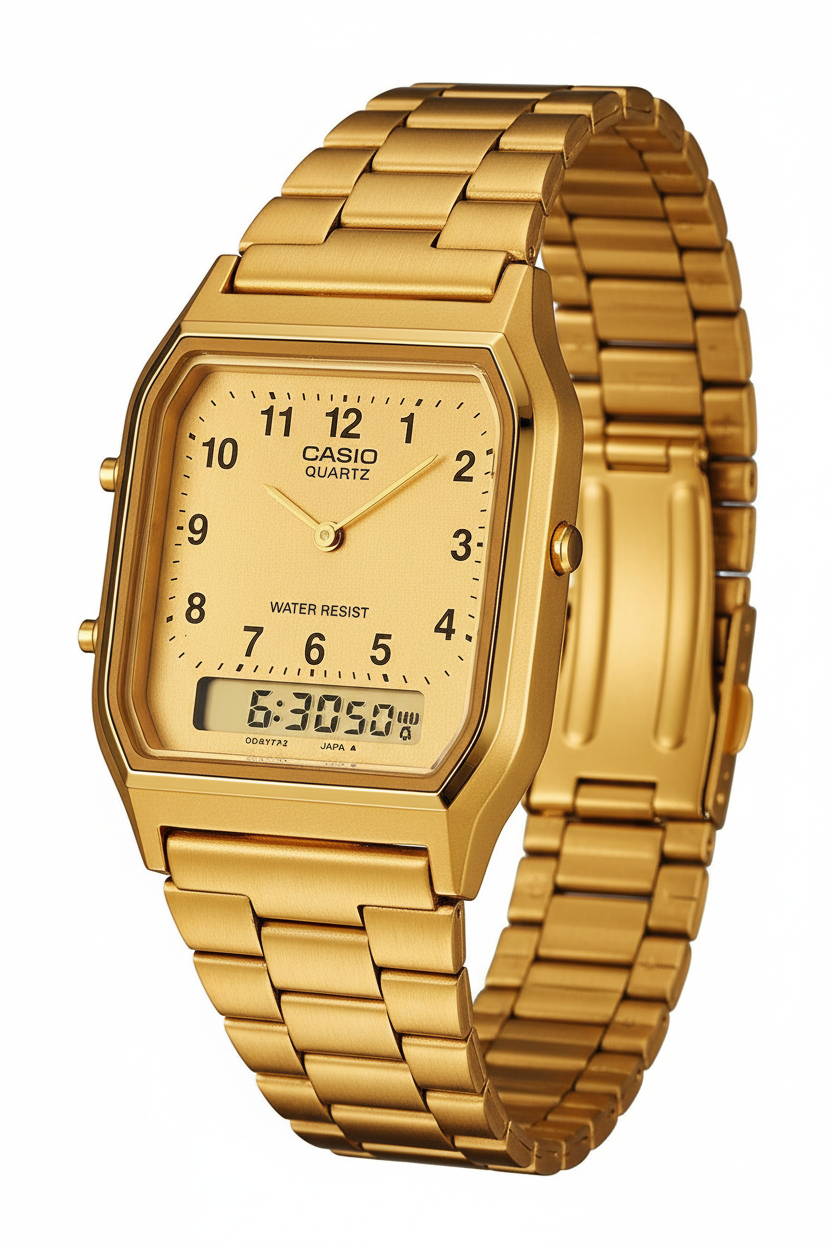 AQ-230GA-9BMQ - 3/4 broche dorado