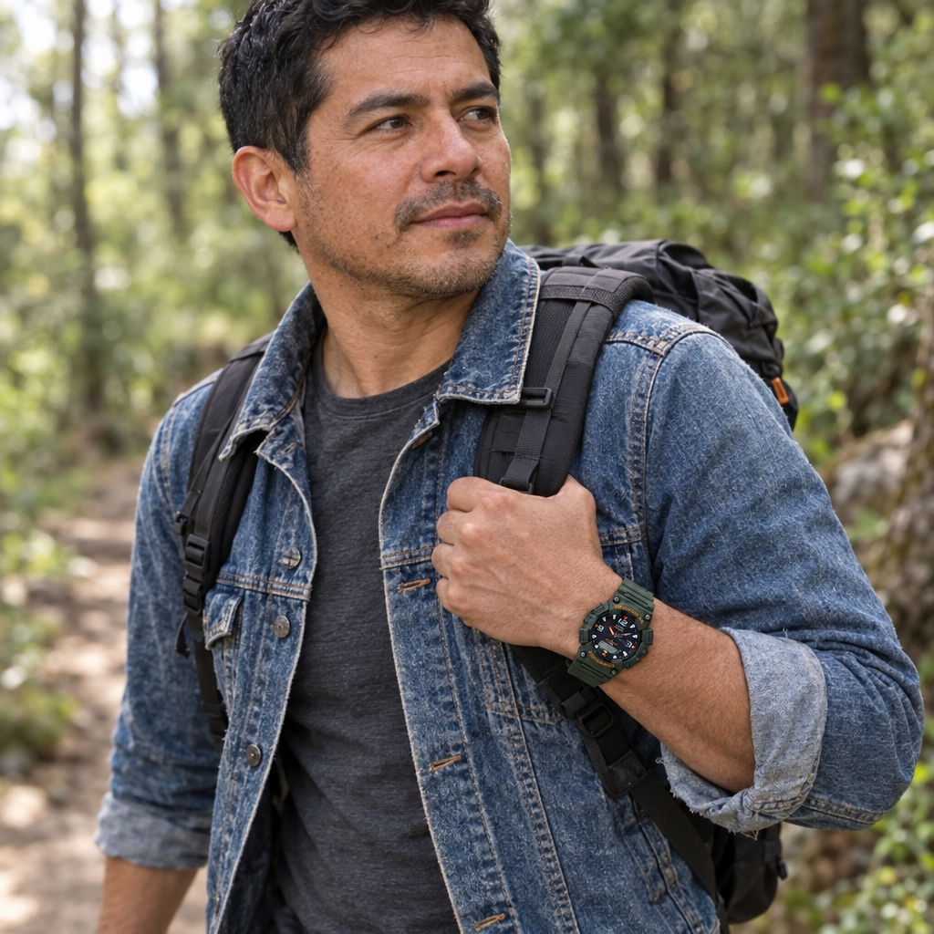 AQ-S810W-3AVDF en una caminata