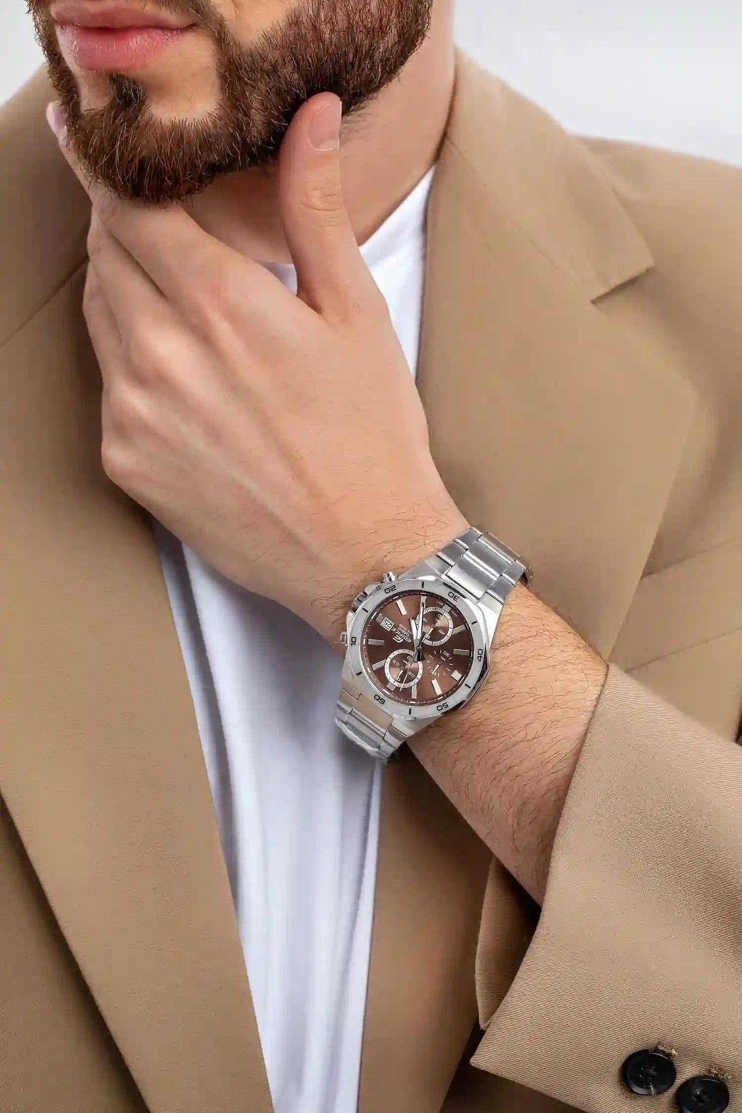 RELOJ PARA HOMBRE CASIO EDIFICE EFV-640D-5AVUDF - CAFÉ