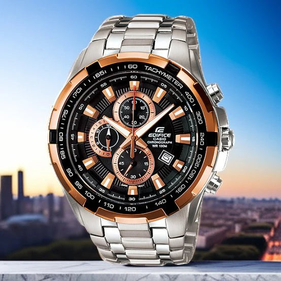 RELOJ ANALÓGICO PARA HOMBRE CASIO EDIFICE EF-539D-1A5VUDF - PLATEADO