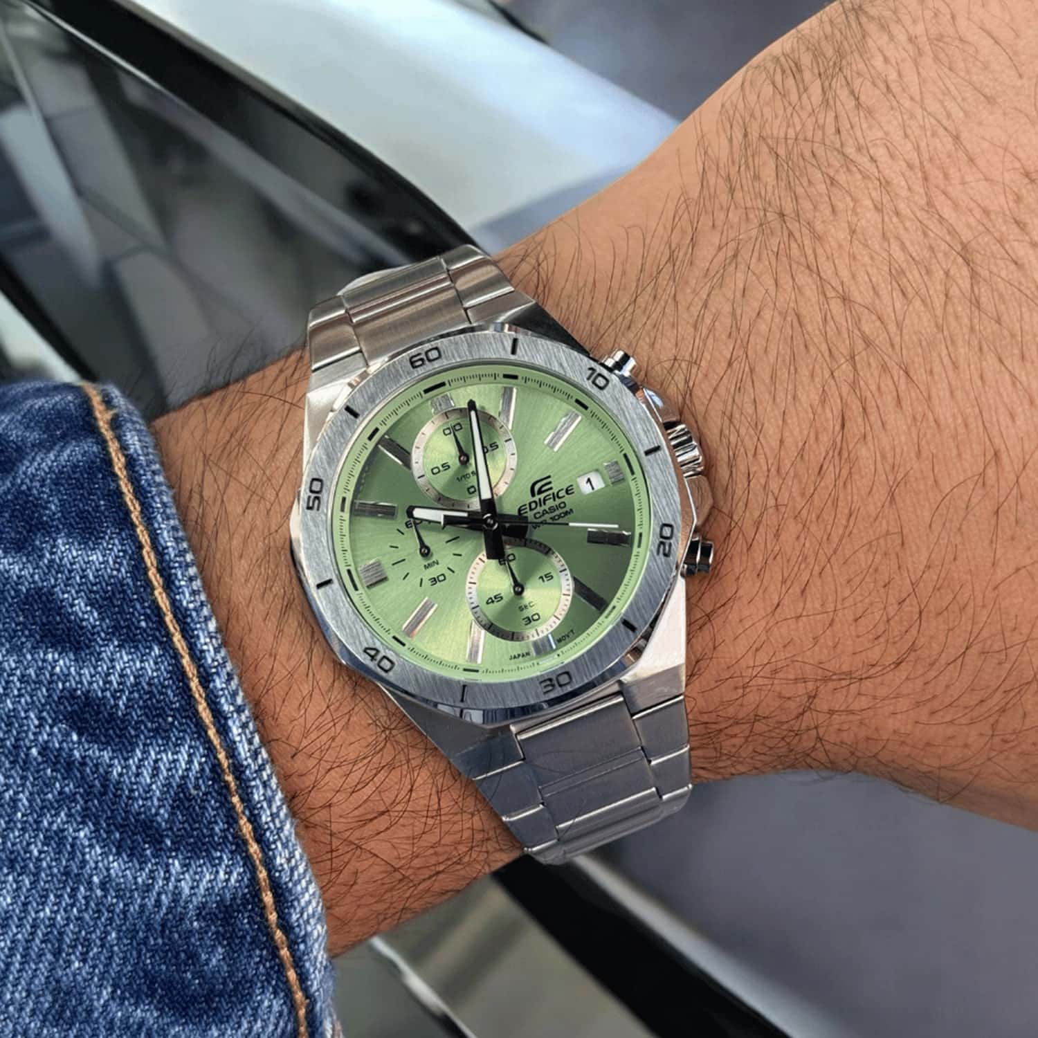 RELOJ PARA HOMBRE CASIO EDIFICE EFV-640D-3AVUDF -VERDE