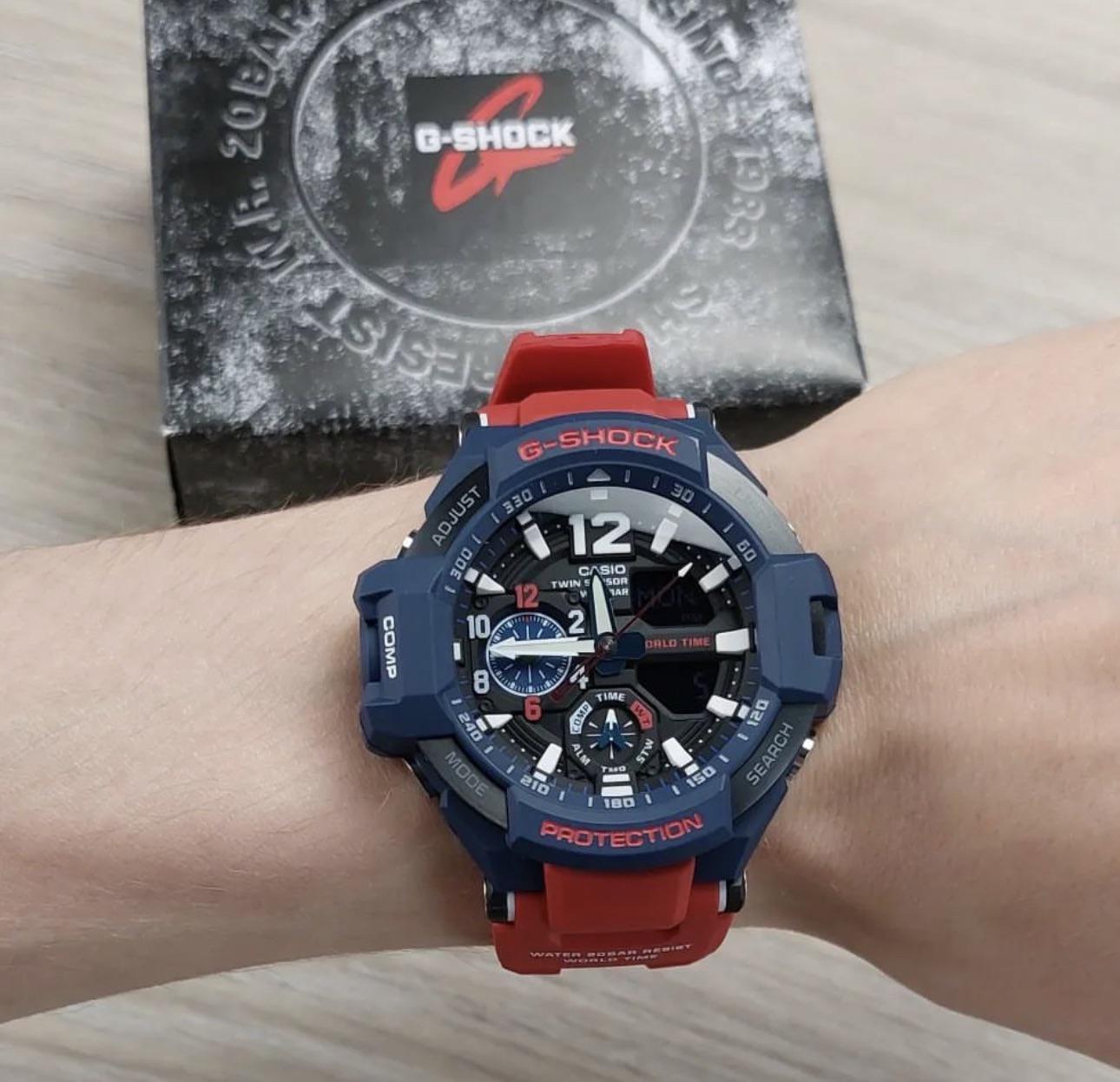 RELOJ ANÁLOGO DIGITAL PARA HOMBRE CASIO G-SHOCK GA-1100-2ADR - AZUL