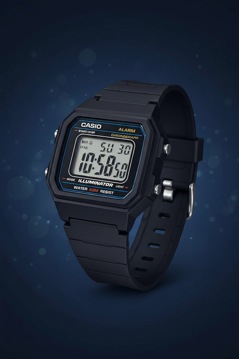 Casio W-217H-1AVDF - Fondo azul