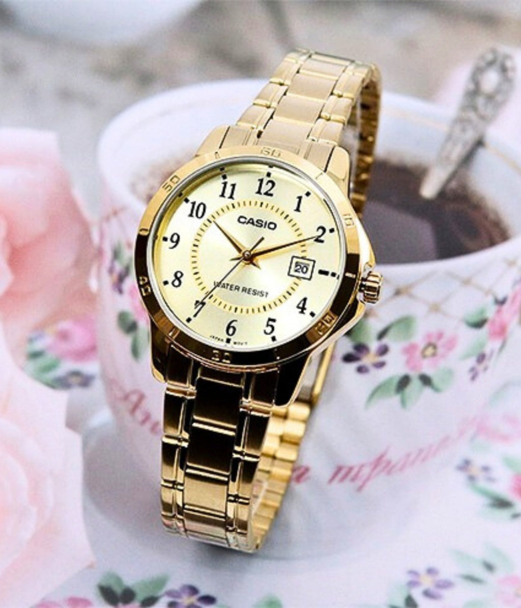 RELOJ PARA MUJER CASIO LTP-V004G-9BUDF -DORADO