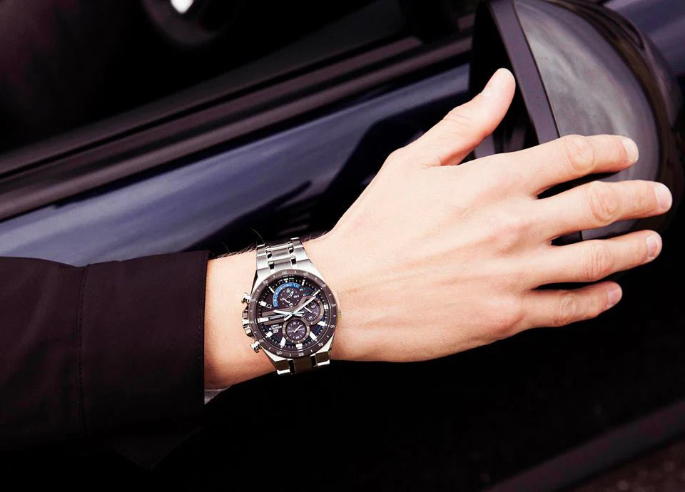 RELOJ ANALÓGICO PARA HOMBRE CASIO EDIFICE EQS-920DB-1BVUDF - PLATEADO