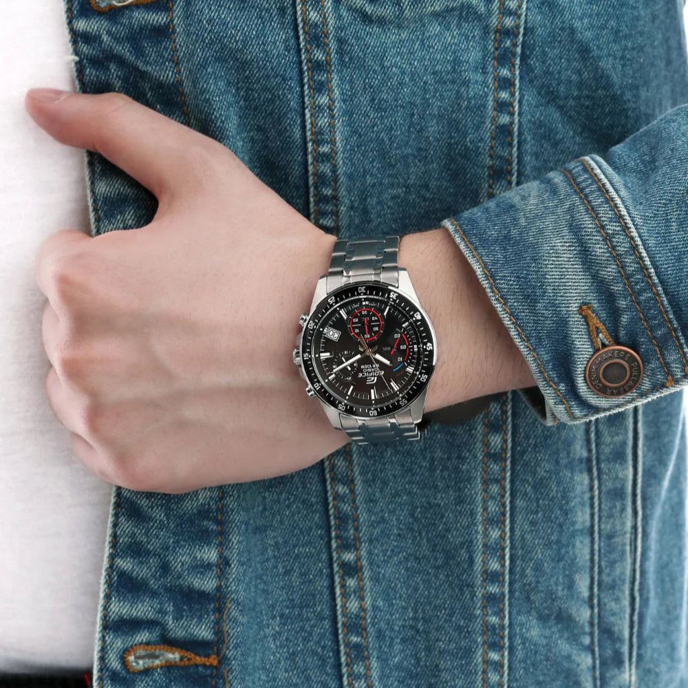 RELOJ ANALÓGICO PARA HOMBRE CASIO EDIFICE EFV-540D-1AVUDF - PLATEADO