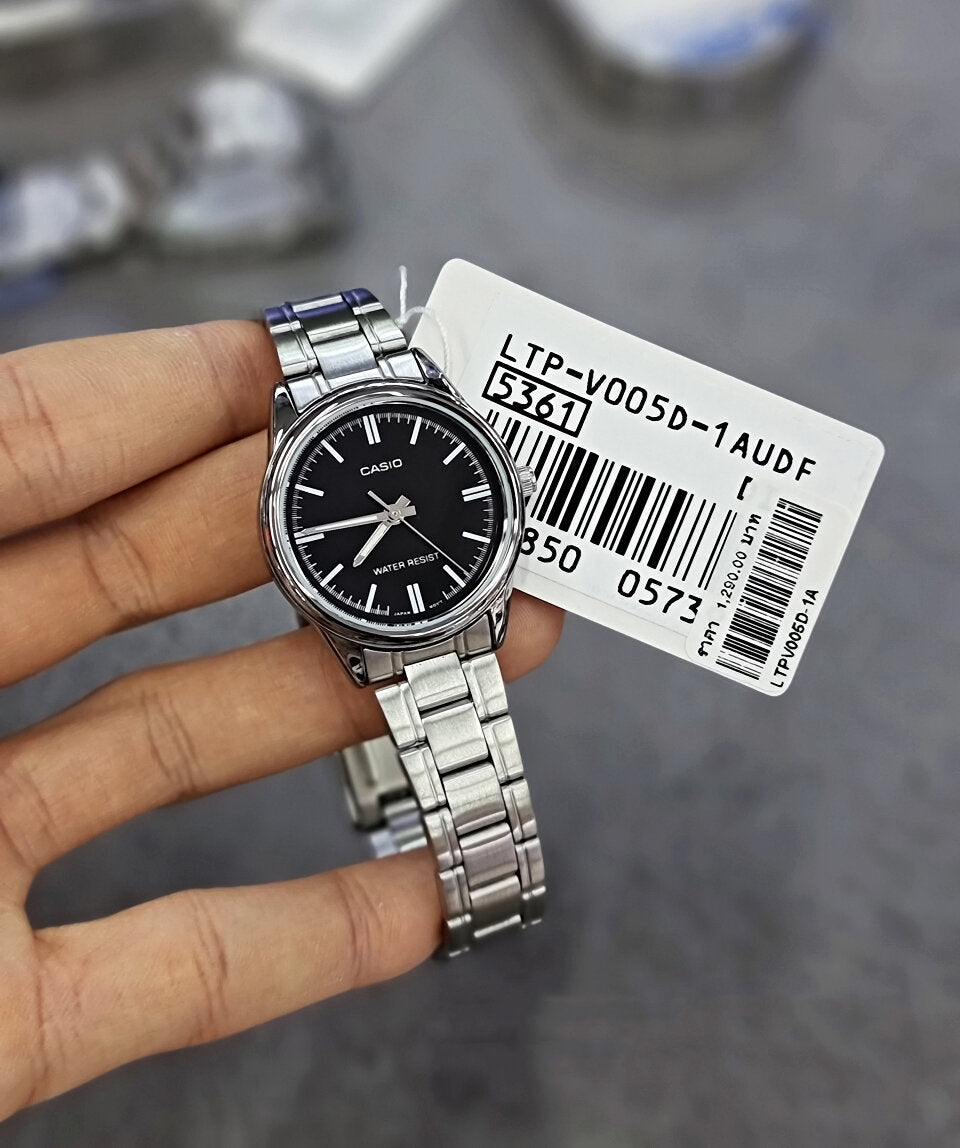 RELOJ PARA MUJER CASIO LTP-V005D-1AUDF -NEGRO