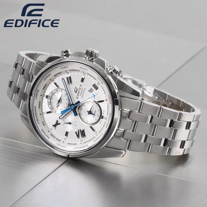 RELOJ ANALÓGICO PARA HOMBRE CASIO EDIFICE EFB-301JD-7ADR - PLATEADO