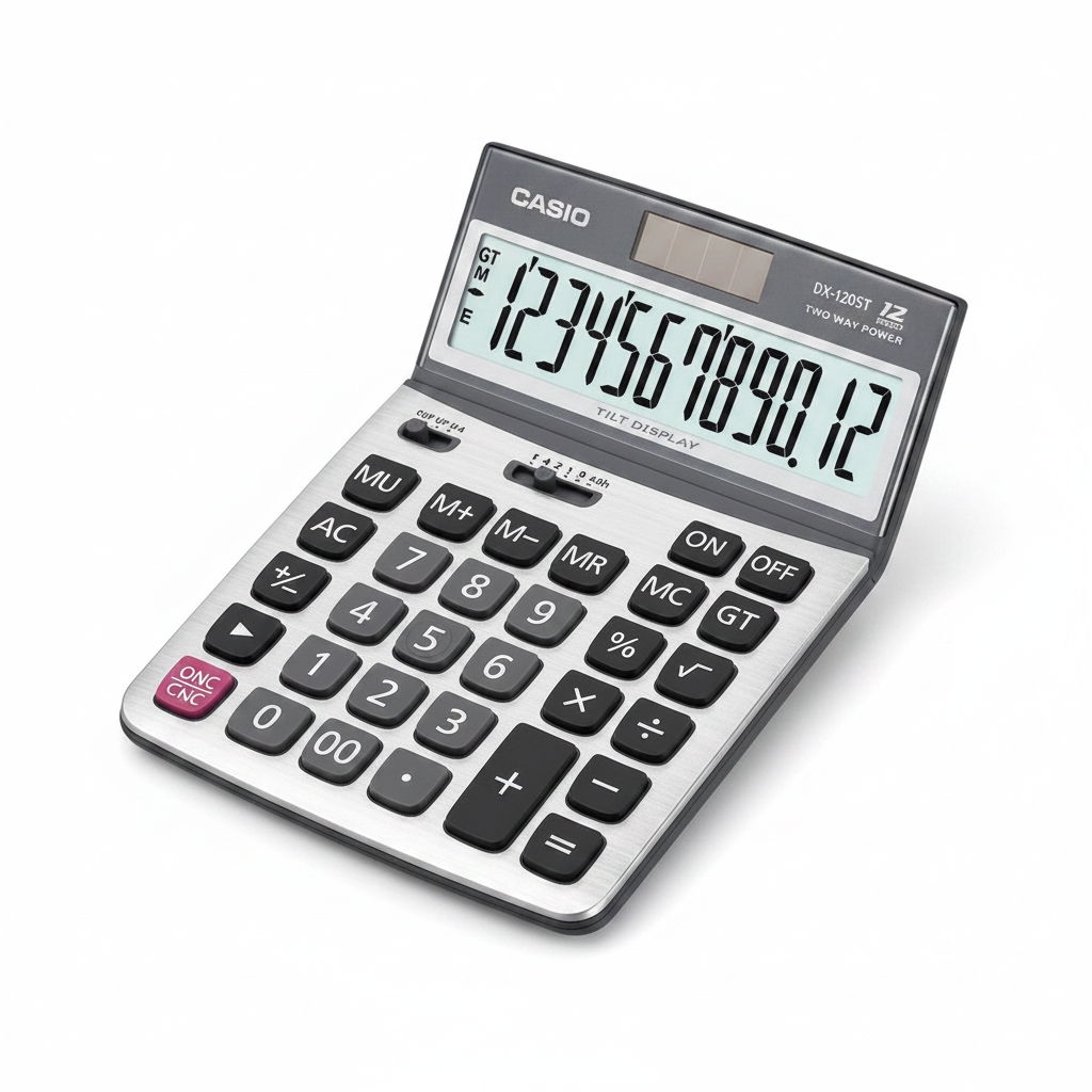 CALCULADORA CASIO DX-120ST-W-DP
