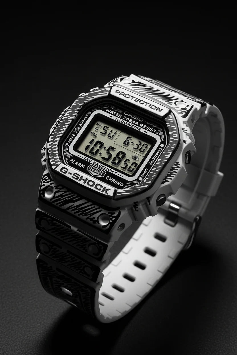 RELOJ CASIO G-SHOCK DW-5600JV-7DR - BLANCO