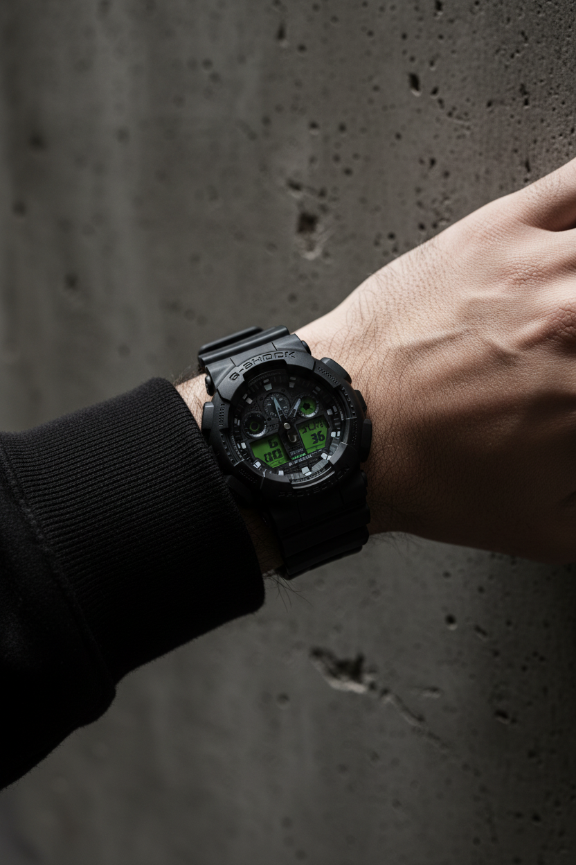 RELOJ CASIO G-SHOCK GA-100BEG-1ADR - NEGRO