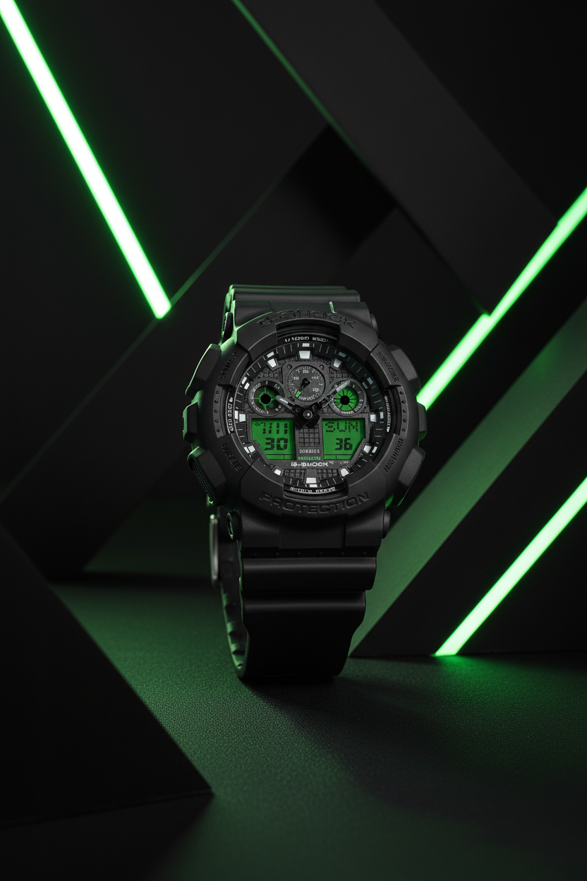 RELOJ CASIO G-SHOCK GA-100BEG-1ADR - NEGRO