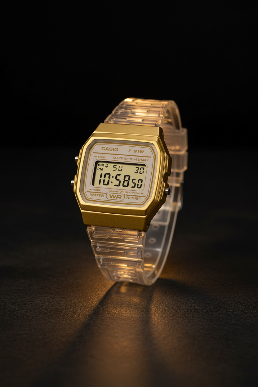 RELOJ CASIO F-91WS-7A2DF - DORADO