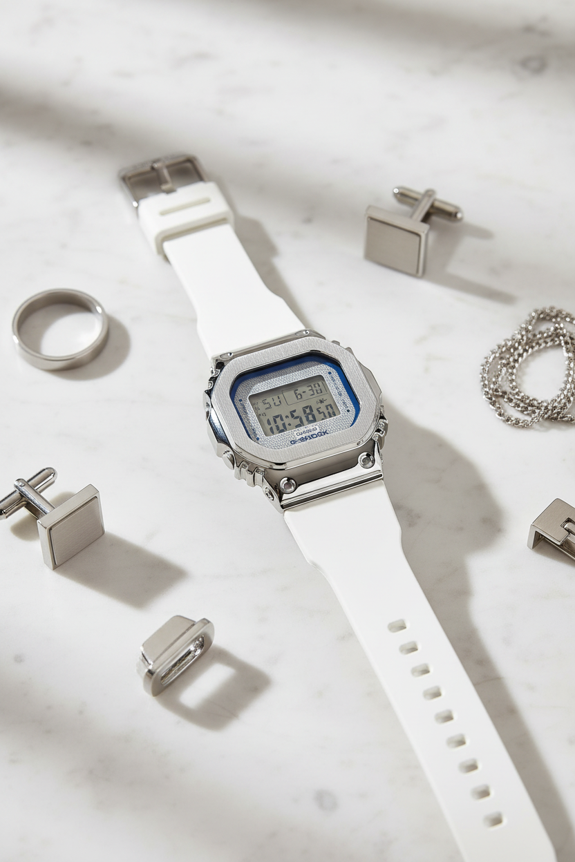 Casio G-Shock GM-S5600LC-7DR - mármol blanco luxury