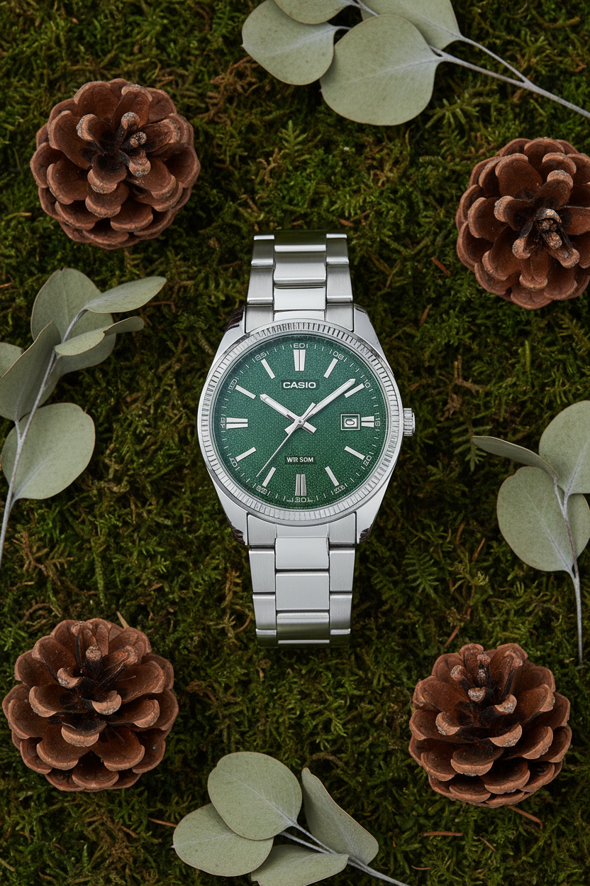 Producto - Musgo verde con piñas y eucalipto
