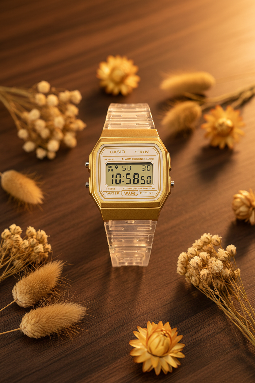 RELOJ CASIO F-91WS-7A2DF - DORADO