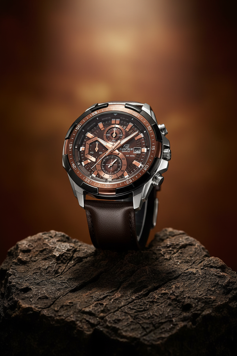 RELOJ ANALÓGICO PARA HOMBRE CASIO EDIFICE EFR-539L-5AVUDF - MARRÓN