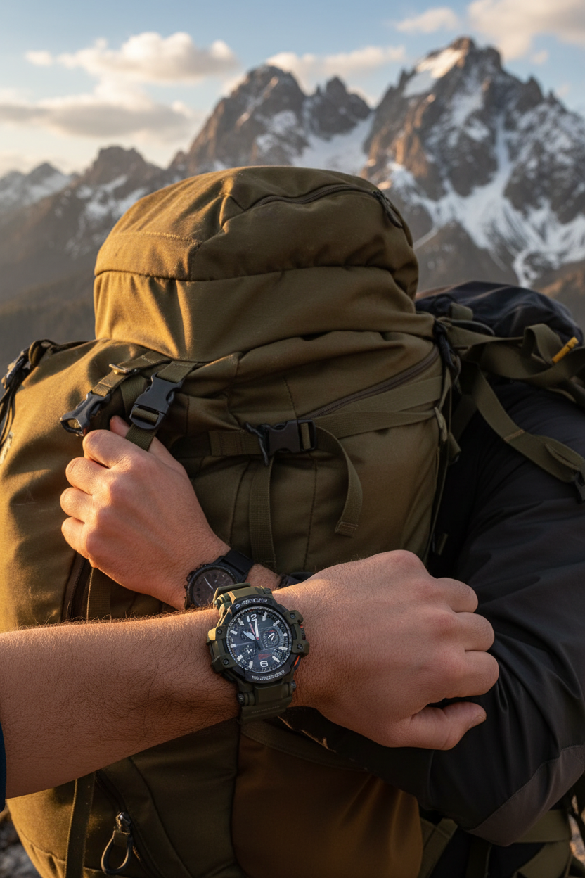 Casio G-Shock GPW-1000KH-3ADR lifestyle - montaña aventura