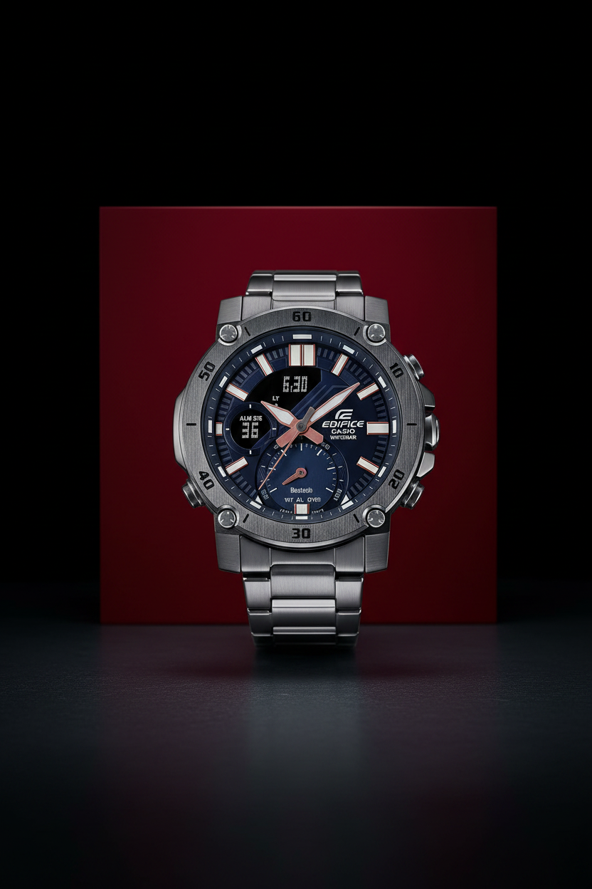 RELOJ ANALÓGICO-DIGITAL PARA HOMBRE CASIO EDIFICE ECB-20DC-1ADF - NEGRO