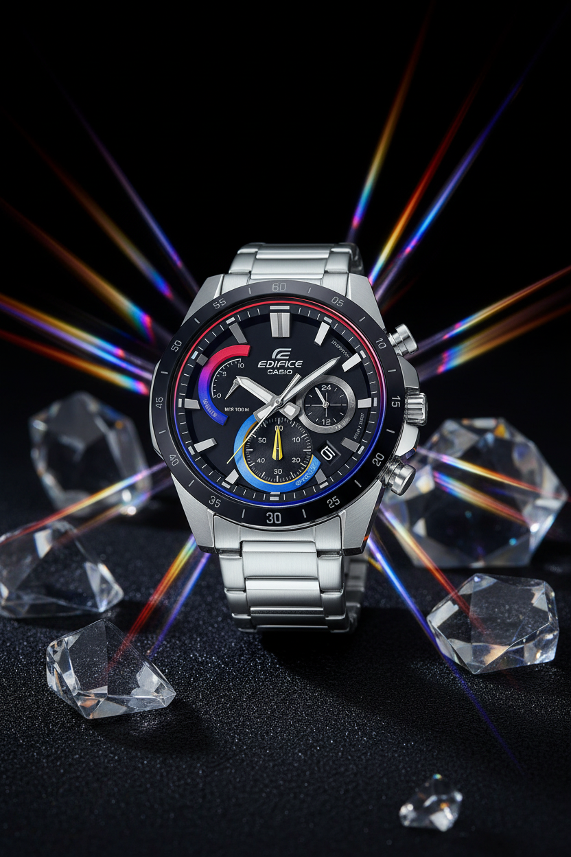 RELOJ CRONÓGRAFO PARA HOMBRE CASIO EDIFICE EFR-573HG-1AVUDF - PLATEADO