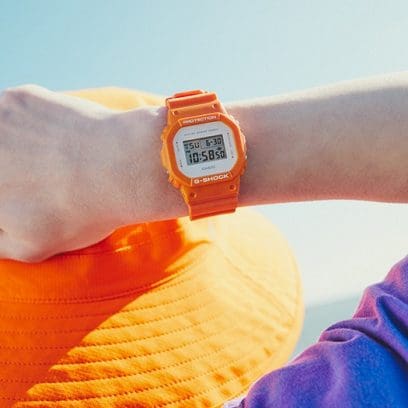 RELOJ DIGITAL PARA HOMBRE CASIO G-SHOCK DW-5600WS-4DR - ROJO