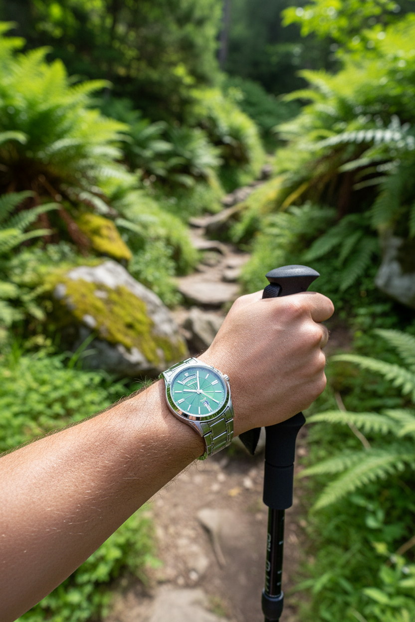 Lifestyle - Aventura senderismo en montaña verde