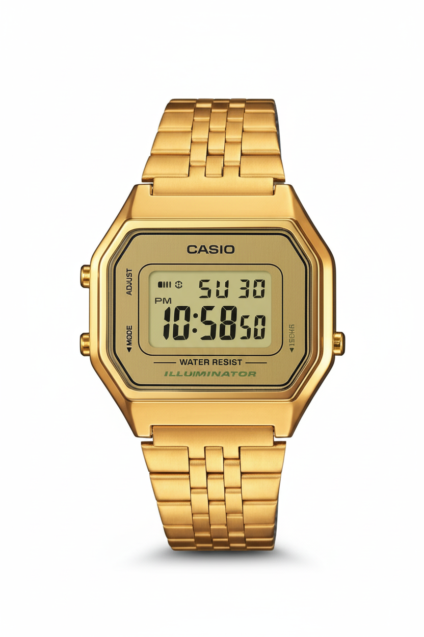Casio LA680WGA-9DF - fondo blanco limpio