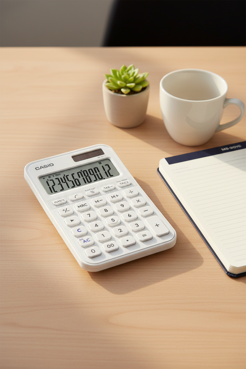 CALCULADORA CASIO - MI ESTILO MS-20YC-WE-W-DP