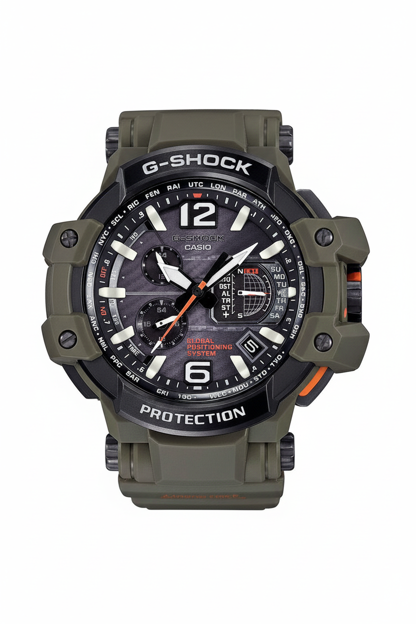 Casio G-Shock GPW-1000KH-3ADR - fondo blanco limpio
