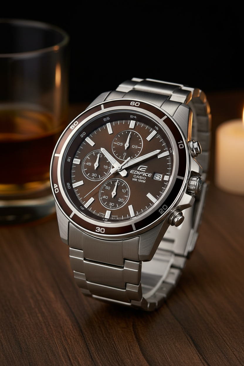 RELOJ ANALÓGICO PARA HOMBRE CASIO EDIFICE EFR-526D-5AVUDF - PLATEADO