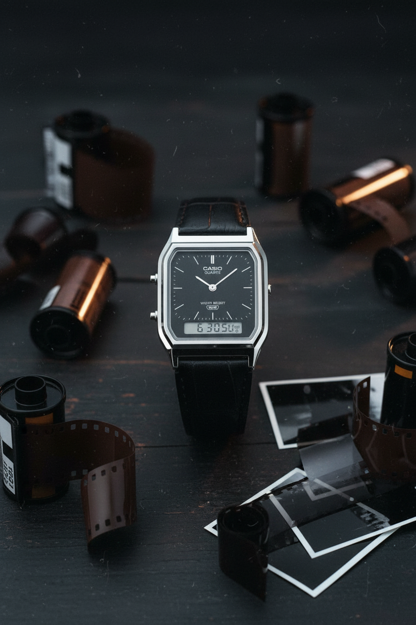 RELOJ CASIO VINTAGE AQ-230EL-1ADF - NEGRO