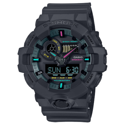 RELOJ ANÁLOGO DIGITAL PARA HOMBRE CASIO G-SHOCK GA-700MF-1ADR - NEGRO