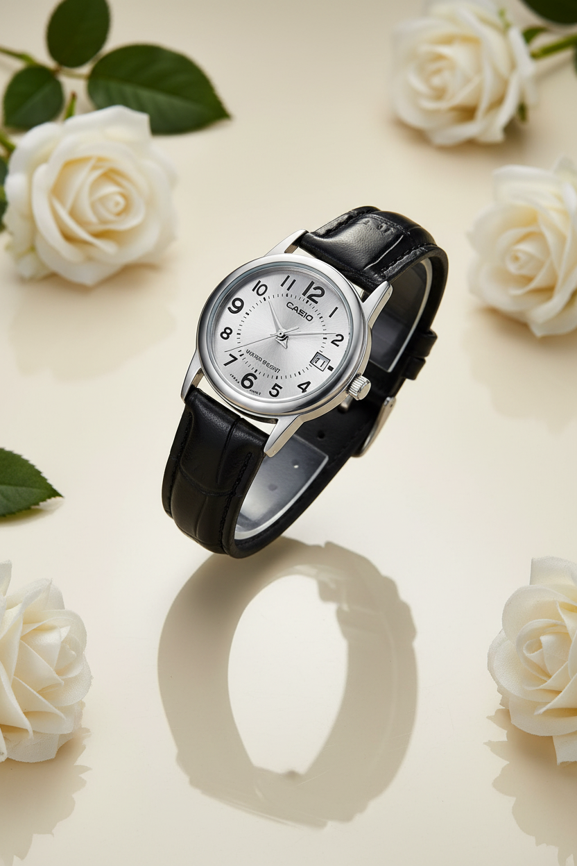 Casio LTP-V002L-7BUDF - rosas blancas elegante
