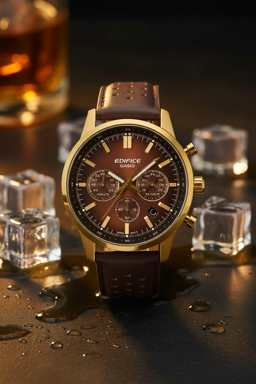 RELOJ PARA HOMBRE CASIO EDIFICE EFR-575CL-5ADF - CAFÉ