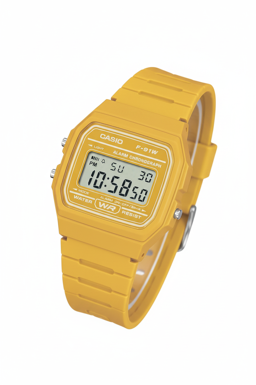 Casio F-91WC-9ADF - fondo blanco limpio