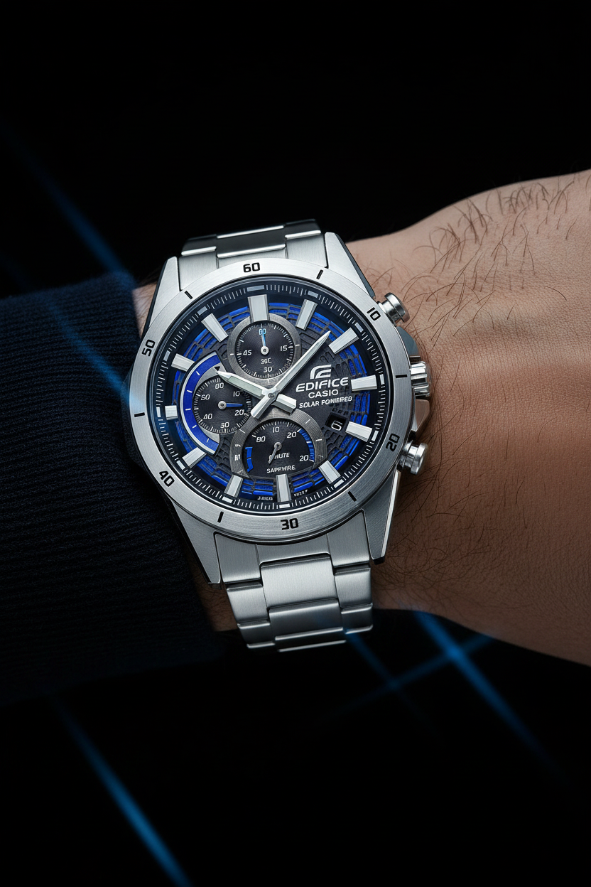 RELOJ SOLAR PARA HOMBRE CASIO EDIFICE EFS-S610D-1AVUDF - PLATEADO