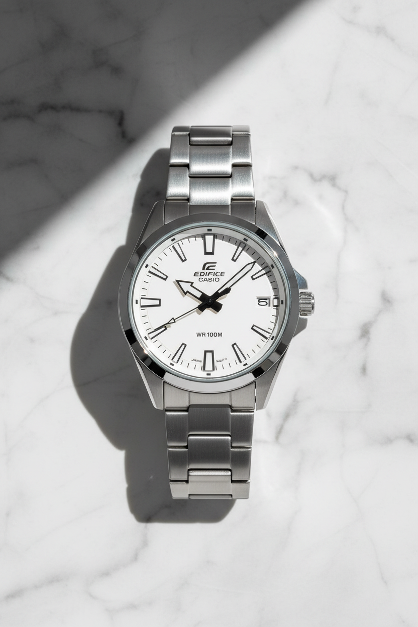 RELOJ ANALÓGICO PARA HOMBRE CASIO EDIFICE EFV-100D-7AVUDF - PLATEADO