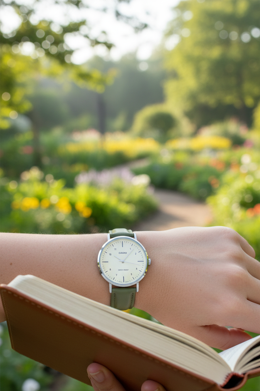 LTP-VT03L-3BDF RELOJ PARA MUJER CASIO - VERDE