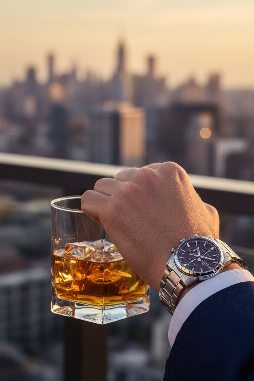 Lifestyle - Sofisticado rooftop bar al atardecer