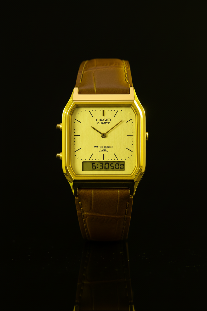 RELOJ CASIO VINTAGE AQ-230EGL-9ADF - DORADO