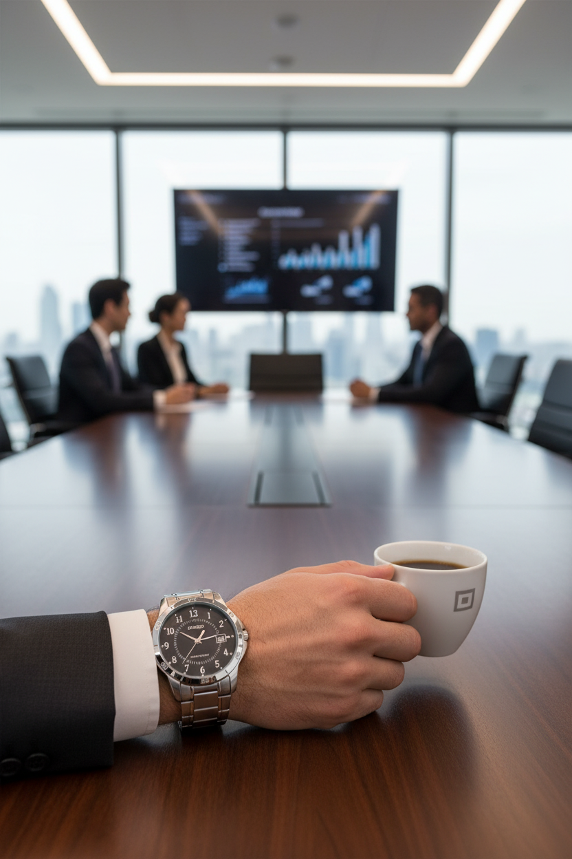 Casio MTP-V004D-1BUDF lifestyle - reunión ejecutiva