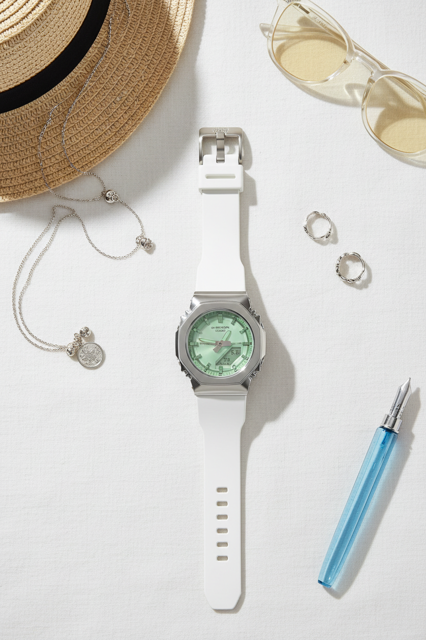 RELOJ PARA MUJER CASIO G-SHOCK GM-S2110SR-7ADR - BLANCO