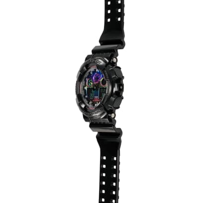 RELOJ ANÁLOGO DIGITAL PARA HOMBRE CASIO G-SHOCK GA-100RGB-1ADR - NEGRO