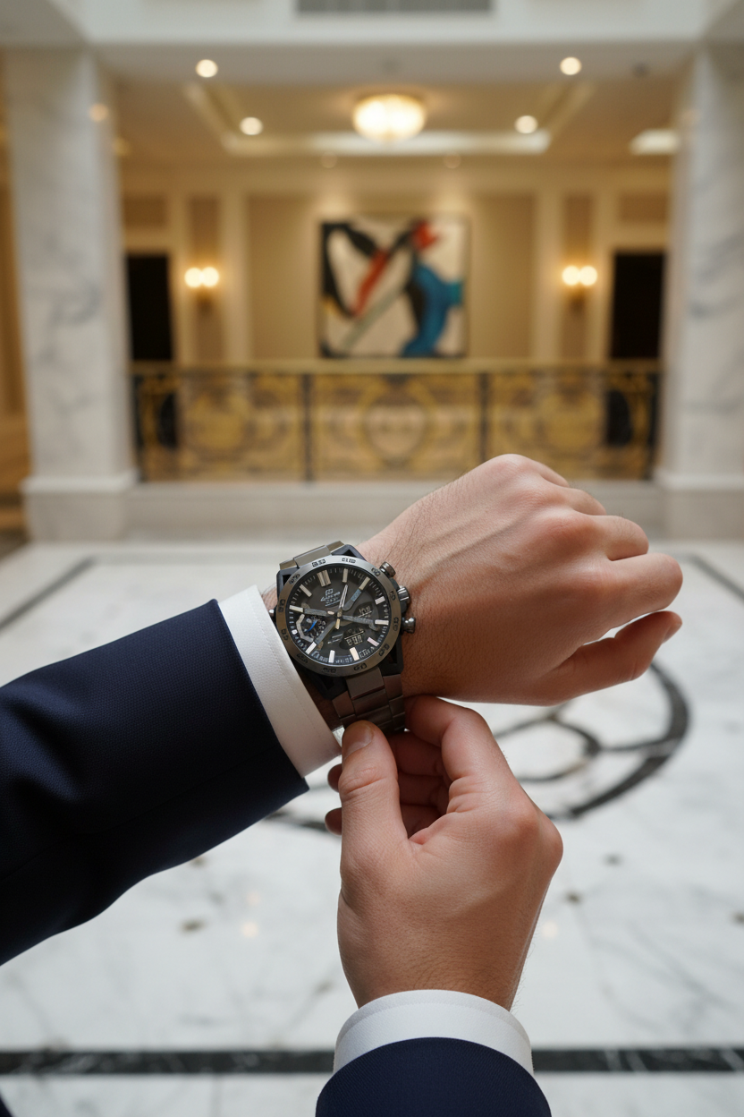 Casio Edifice ECB-2000DC-1ADF lifestyle - ejecutivo hotel