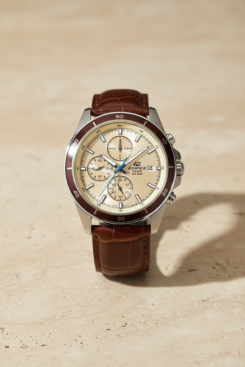 RELOJ ANALÓGICO PARA HOMBRE CASIO EDIFICE EFR-526L-7BVUDF - CAFÉ