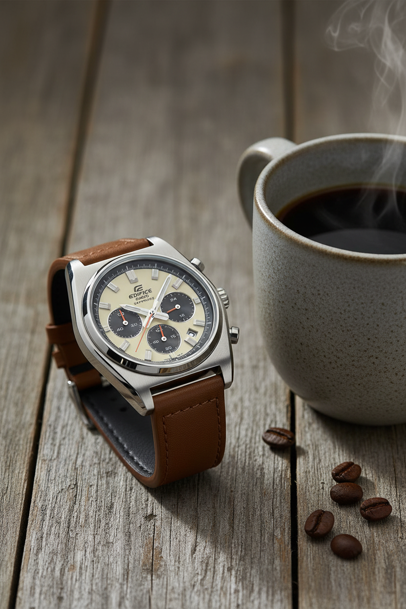 RELOJ PARA HOMBRE CASIO EDIFICE EFB-730L-7AVUDF -CAFÉ